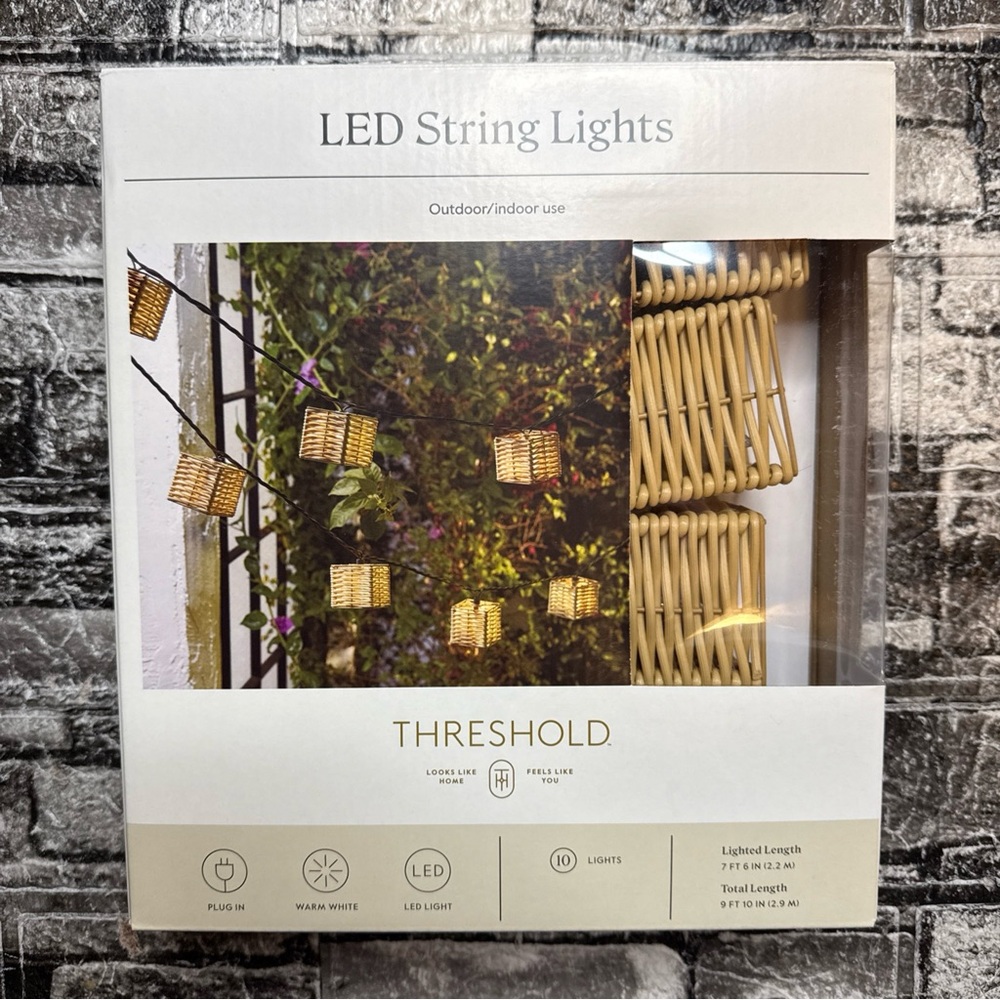 Threshold LED String Lights with Warm White Glow, Basket String Lights!